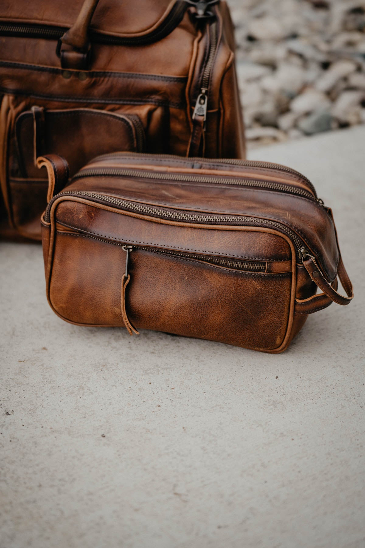 'Tuscan' Leather Shave Kit by STS Ranchwear