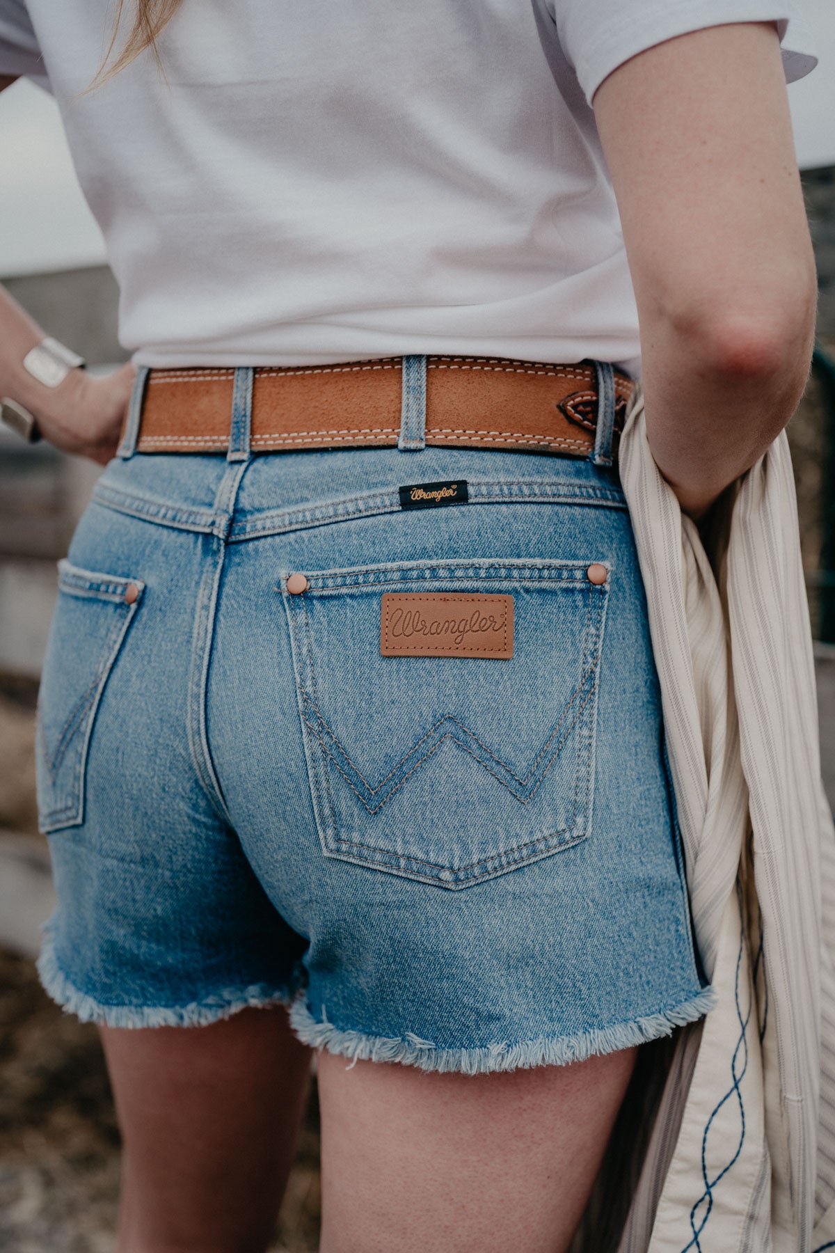 'Riyah' Wrangler 3.5" High Rise Cowboy Shorts (24-33)