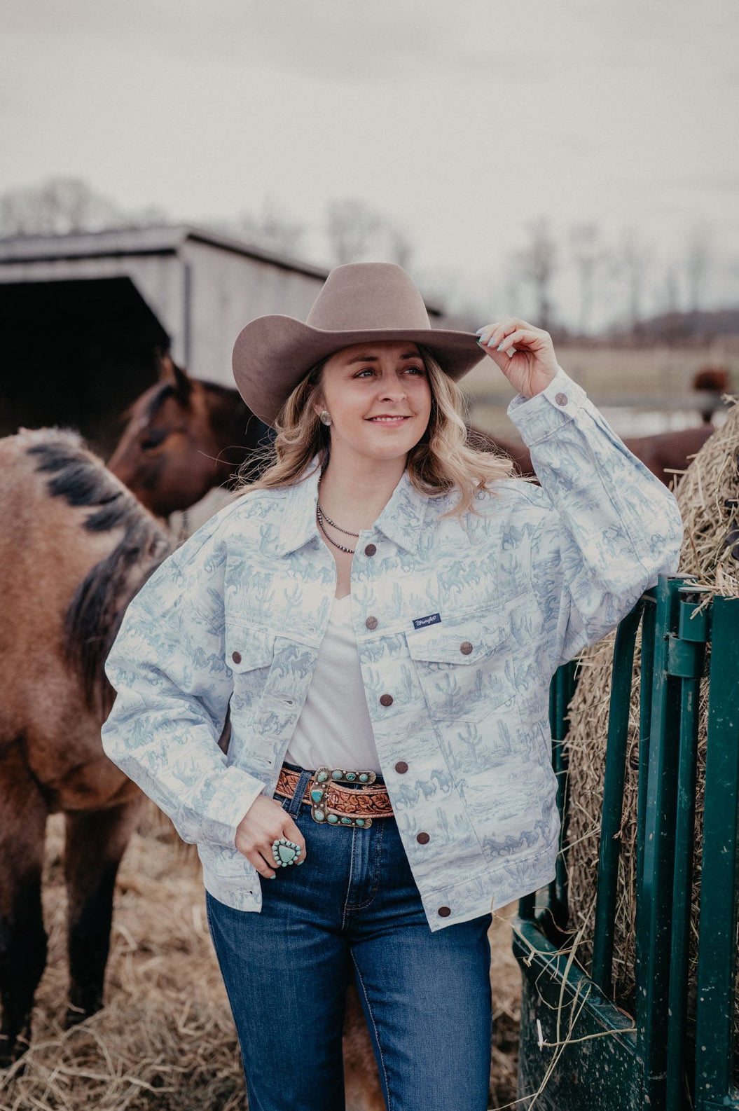 'Wynter' Wrangler Women's Denim Oversized Jacket (XS-XXL)