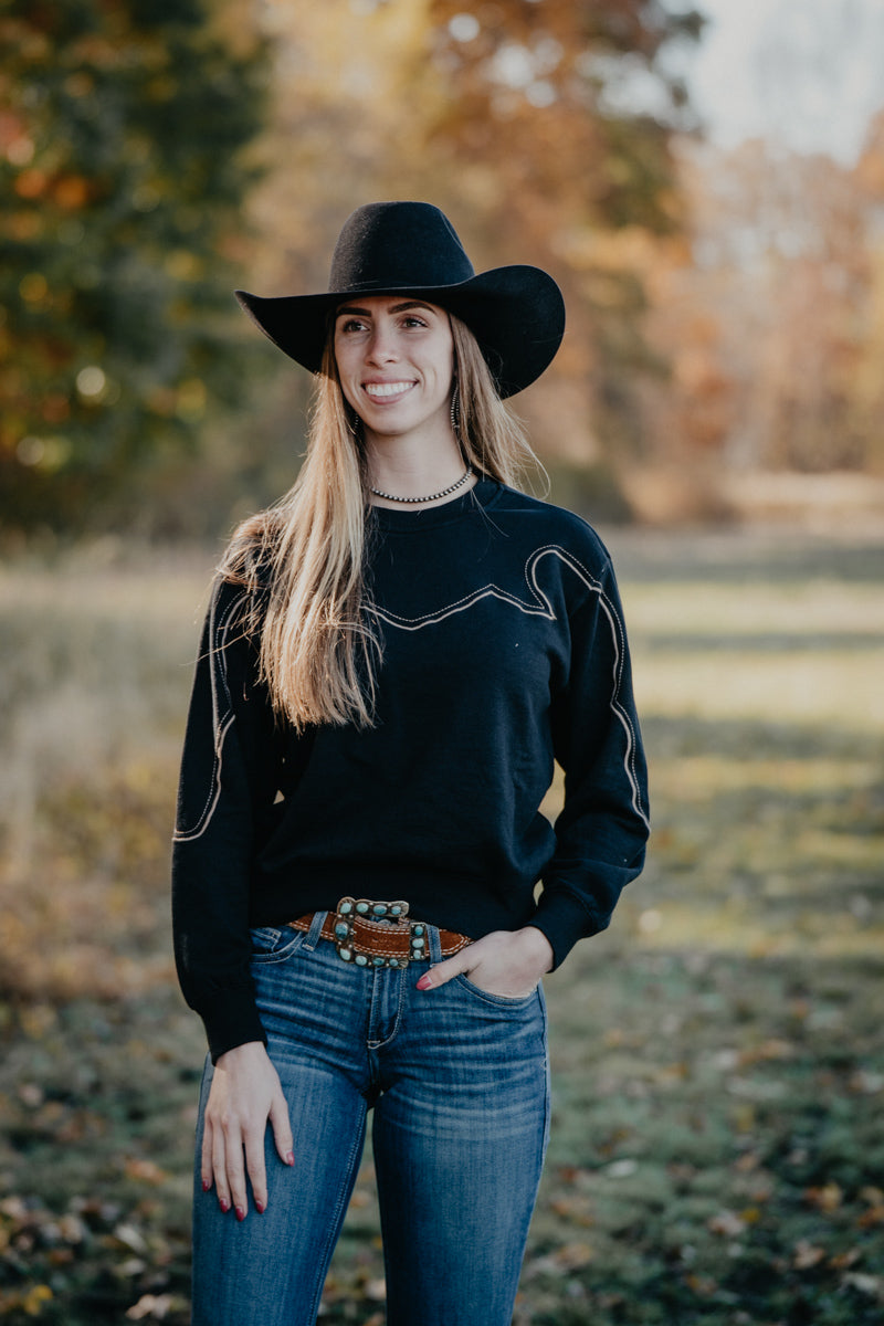 'Hickory' Women's Black Sweatshirt by Ariat (XS-XXL)