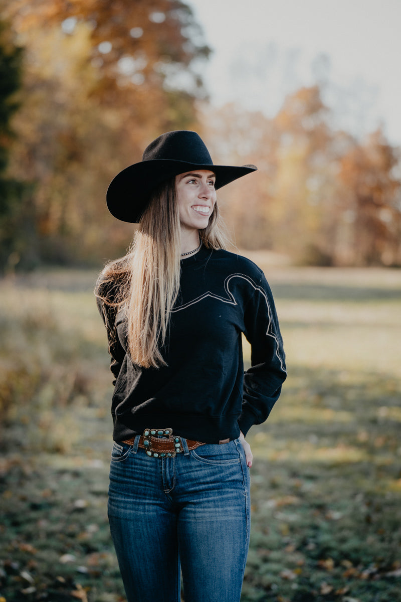 'Hickory' Women's Black Sweatshirt by Ariat (XS-XXL)