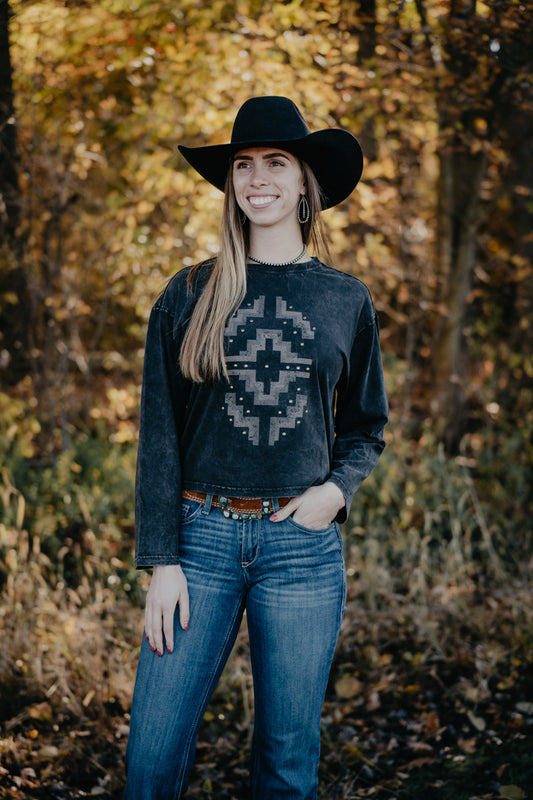 'Hesperia' Mineral Wash Black Long Sleeve Shirt by Ariat (XS-XXL)