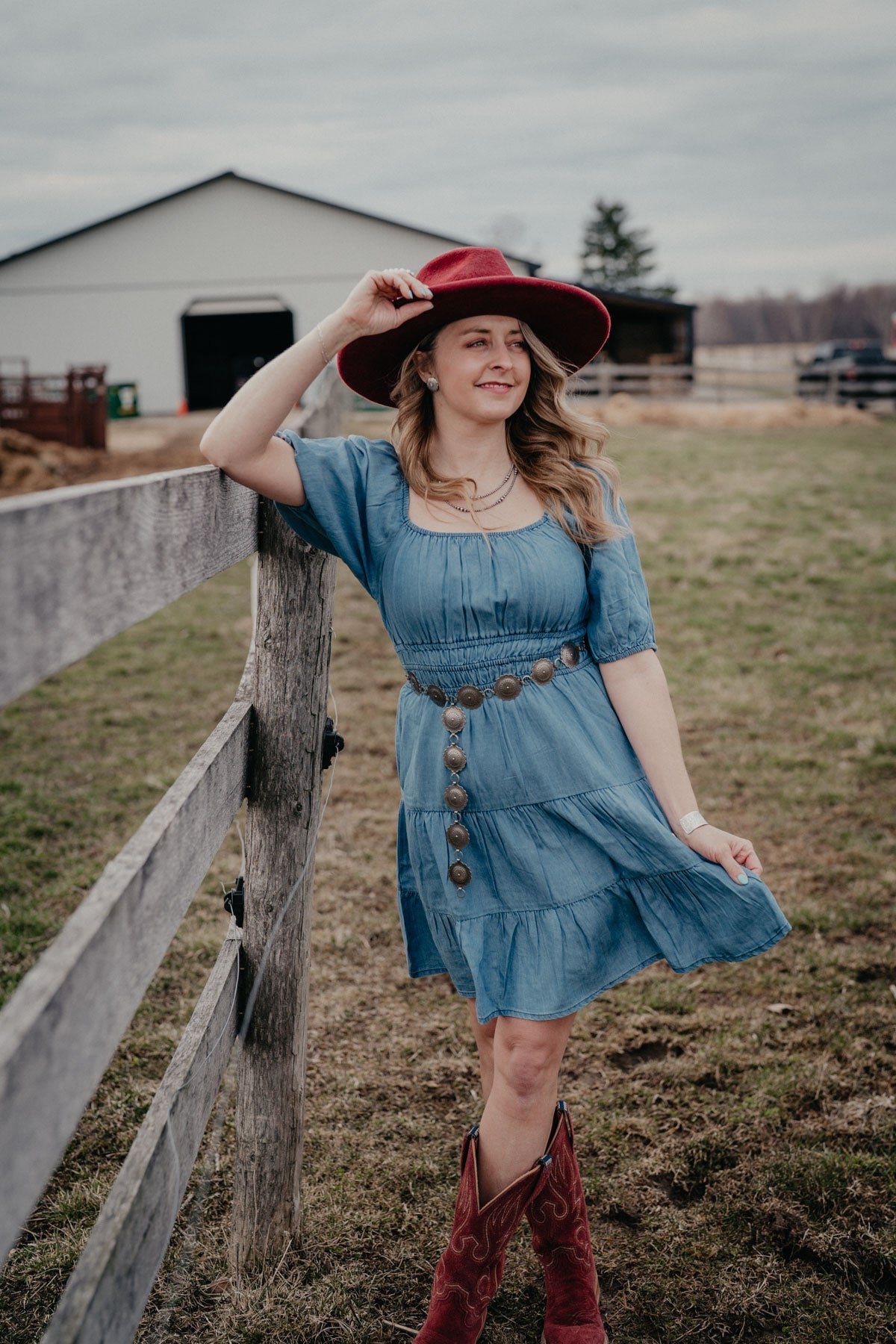 'Juliet' Women's Denim Tiered Mini Dress (XS-XXL)