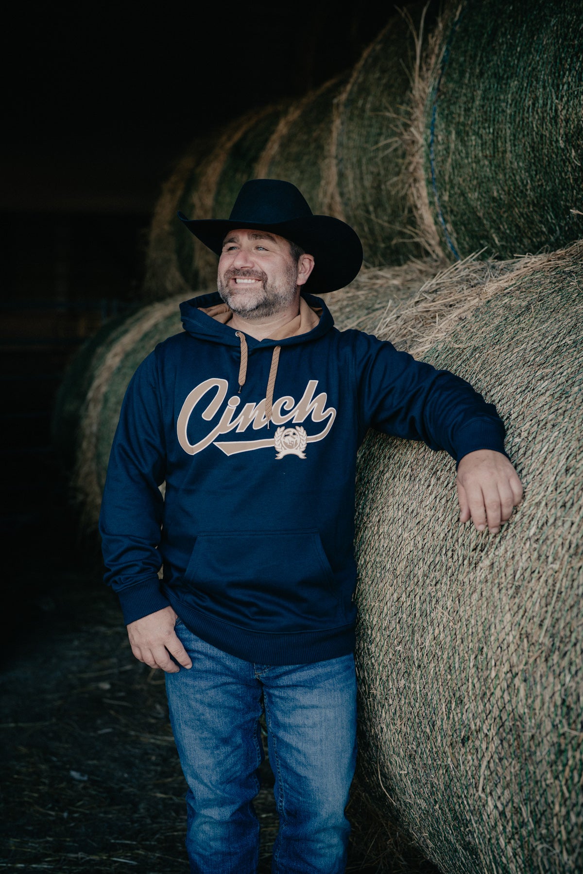 'Bruno' Men's Navy CINCH Logo Hoodie