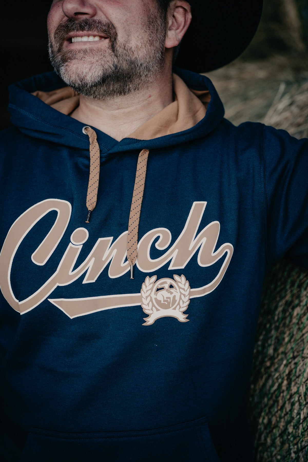 'Bruno' Men's Navy CINCH Logo Hoodie