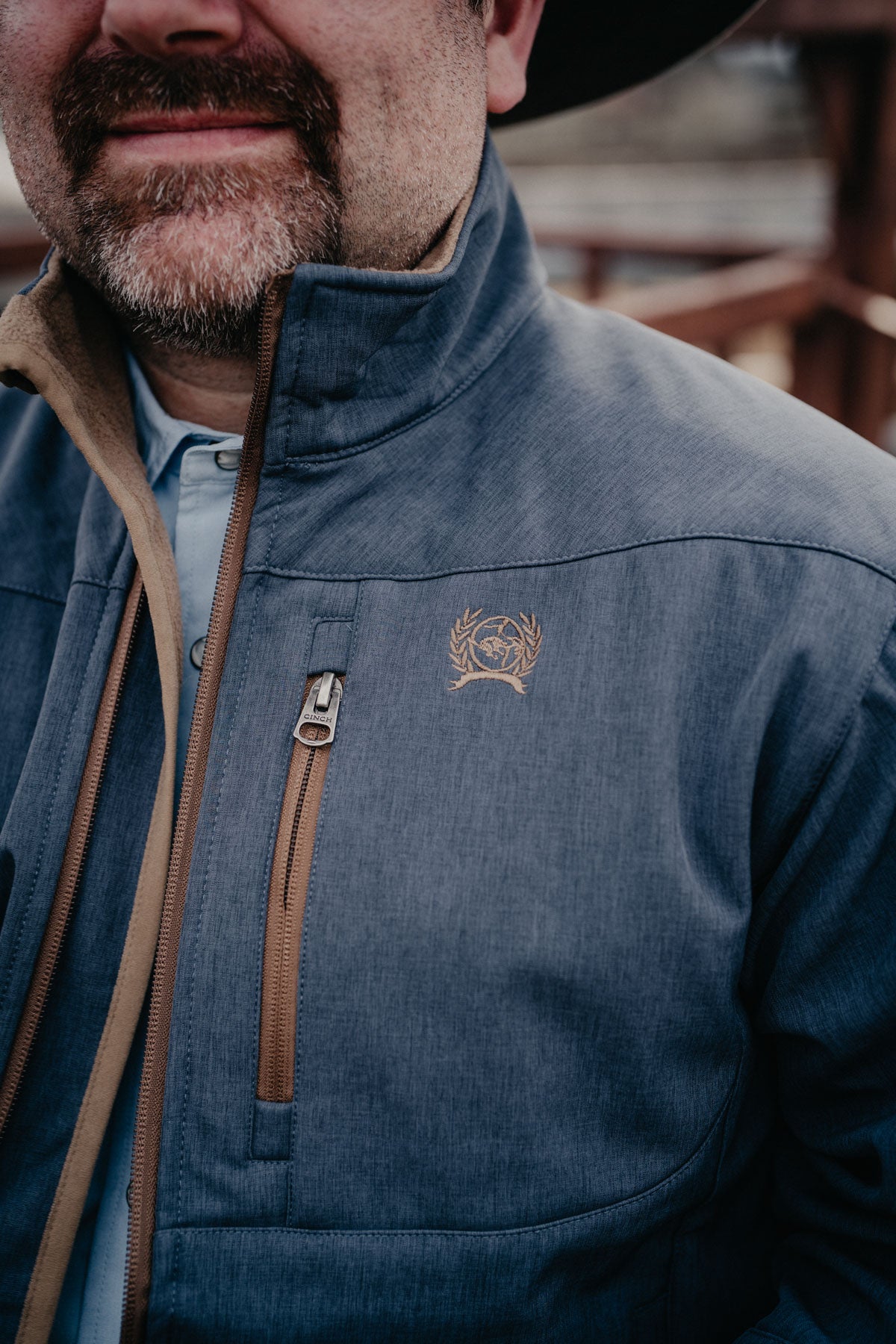 'Grayson' Men's CINCH Bonded Jacket Blue (S-XXL)