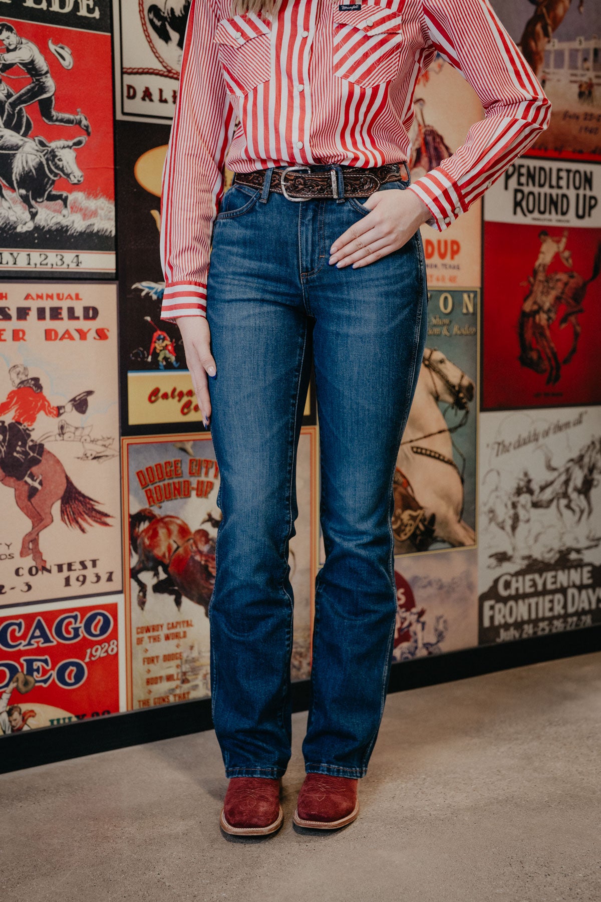 'Isla' Retro High Rise Bootcut Jean by Wrangler (24-35)