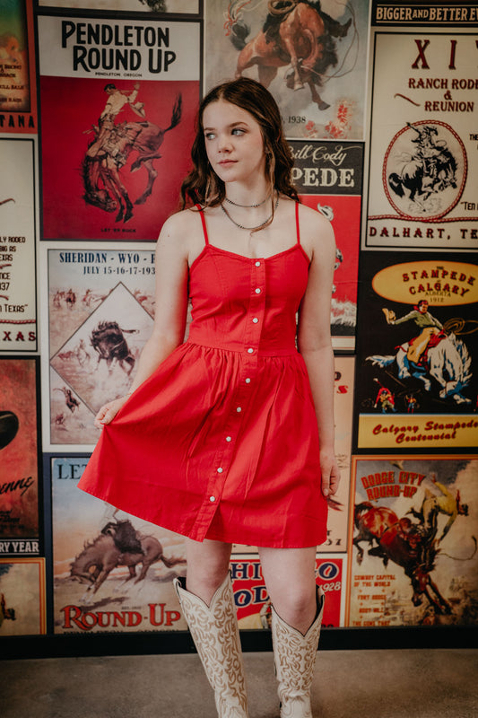 'Alexis' Wrangler Women's Red Corset Dress (XS - XL)