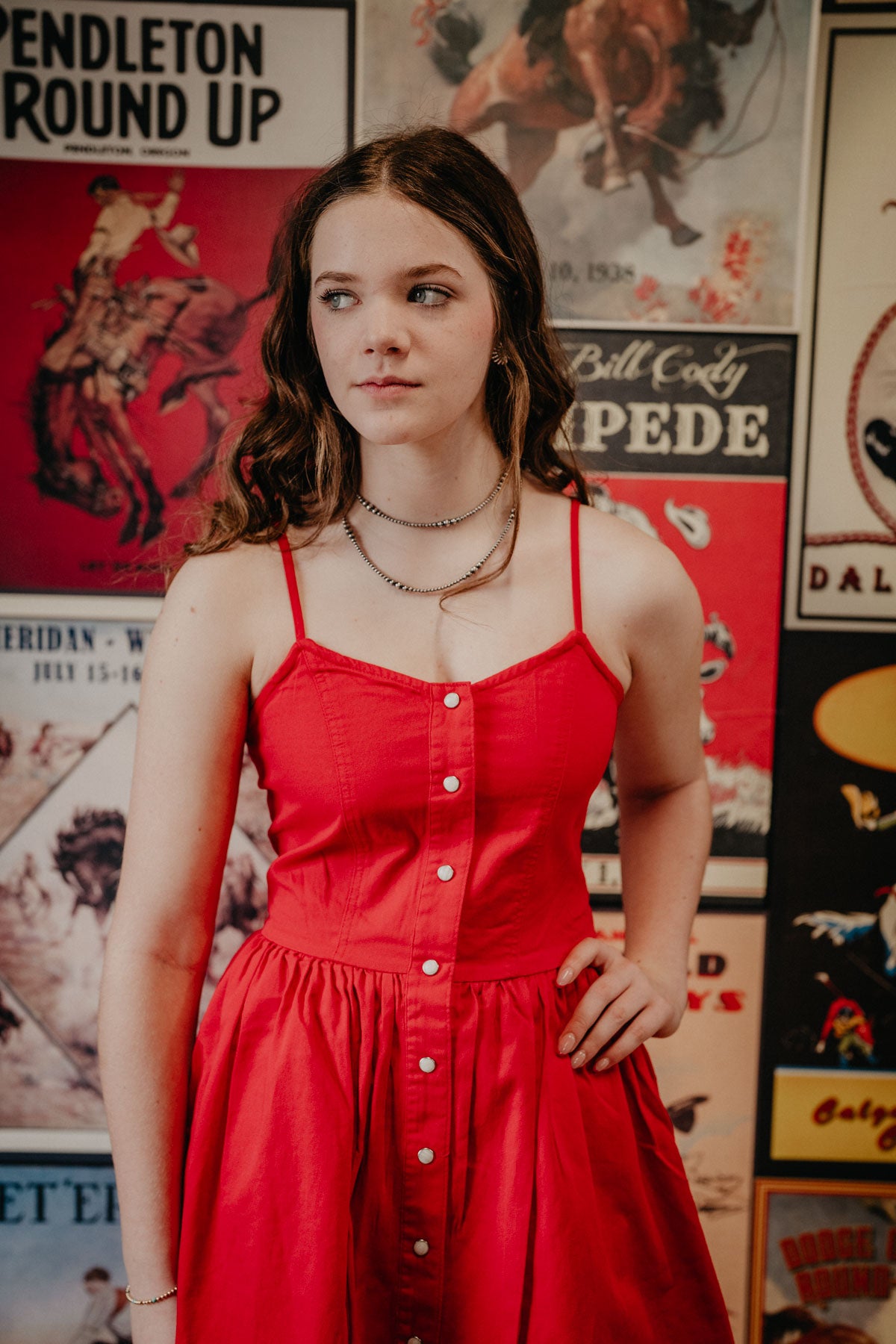 'Alexis' Wrangler Women's Red Corset Dress (XS - XL)