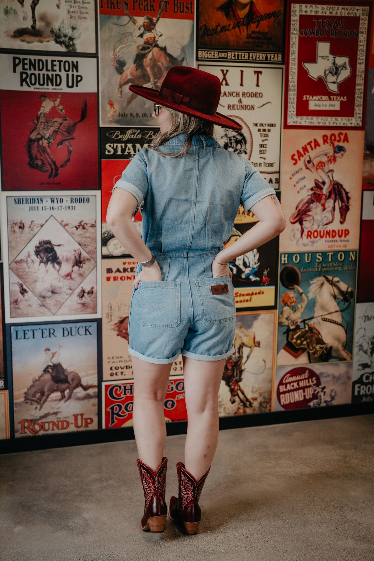 'Wrenley' Wrangler Denim Snap Romper (XS-XXL)