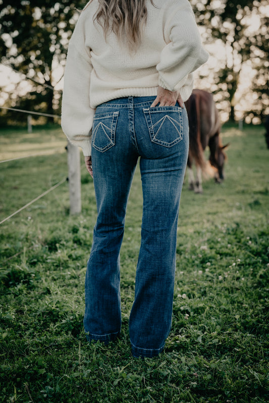 'Teresa' Dark Wash High Rise Slim Trouser by Ariat