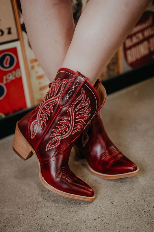 'Julietta' Women's Ariat Red Bootie (Sizes 6-10; B Width)