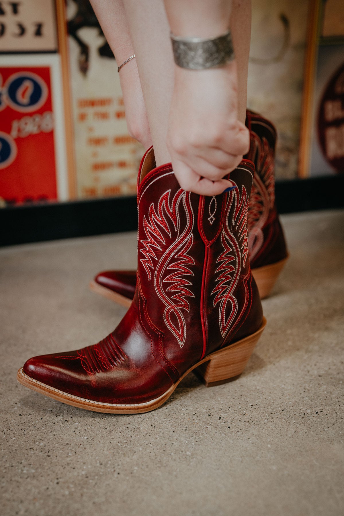 'Julietta' Women's Ariat Red Bootie (Sizes 6-10; B Width)