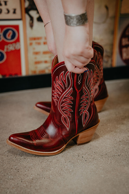 'Julietta' Women's Ariat Red Bootie (Sizes 6-10; B Width)