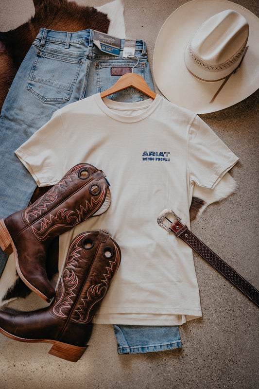 'Rodeo Proven' Men's Cream Ariat T-Shirt (S-XXL)