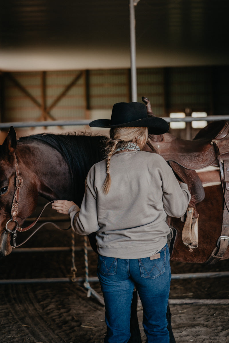 'Trails West' Heather Stone Sweatshirt XOXO Art & Co (XS-XXL)
