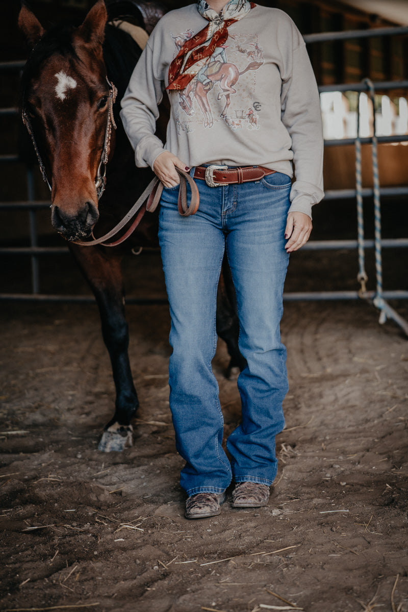 'Brynn' Mae Fleece Lined Mid Rise Bootcut (Size 24-35)