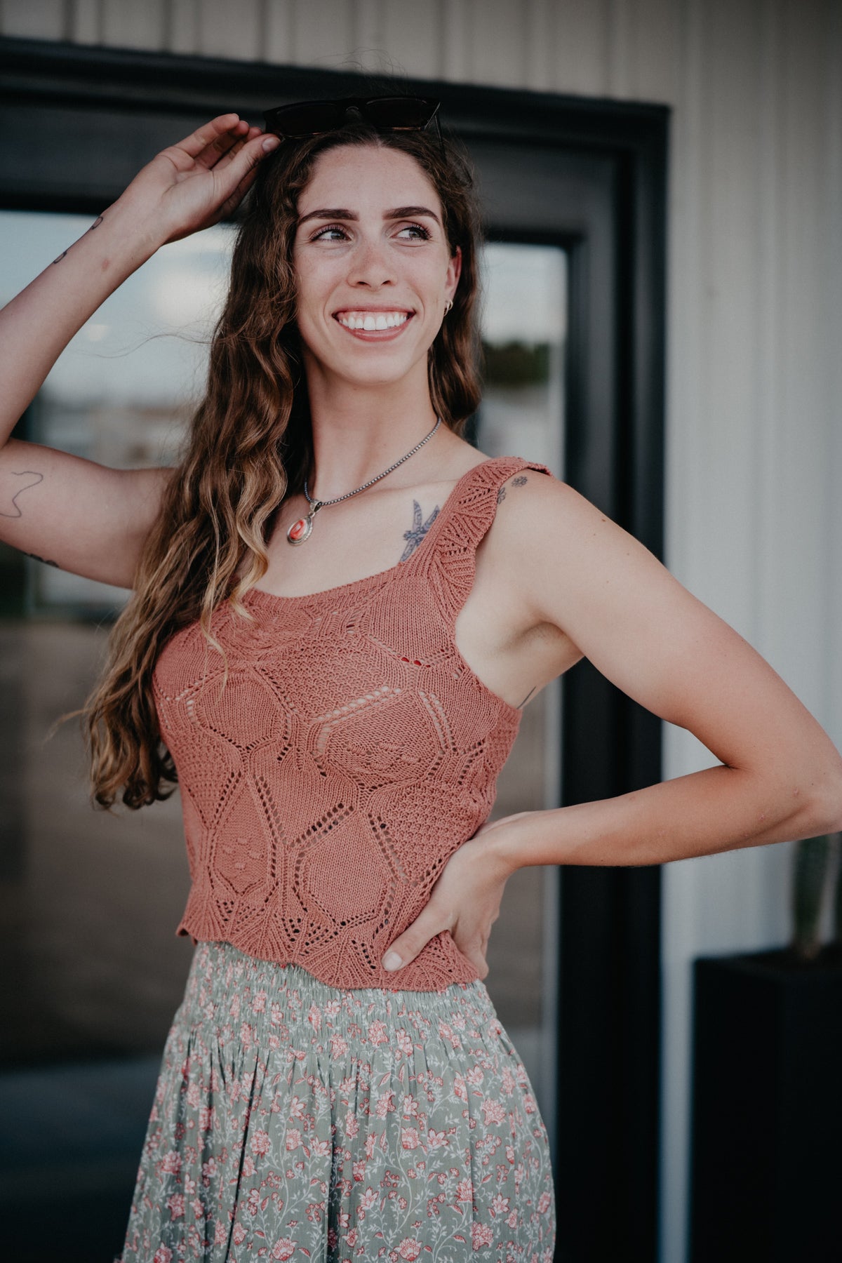 'Claudia' Crotchet Tank Top by Rock & Roll (2 colourways; XS-XXL)