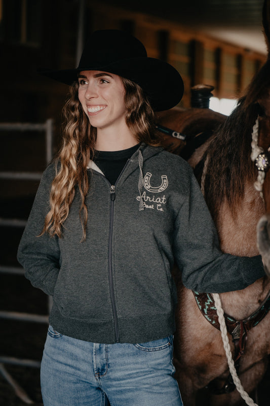 'Shan' Women's Full Zip Charcoal (XS-XXL)