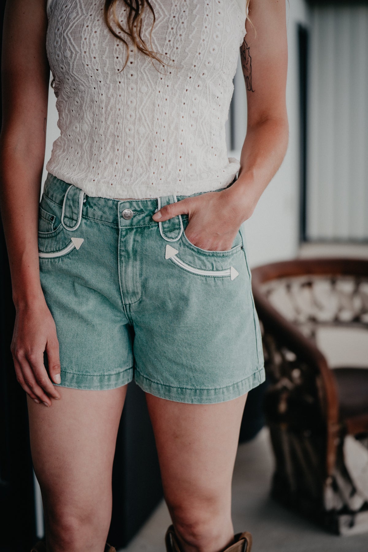 'Jordi' Tan Smiley Shorts (S-XL; 2 Colours)