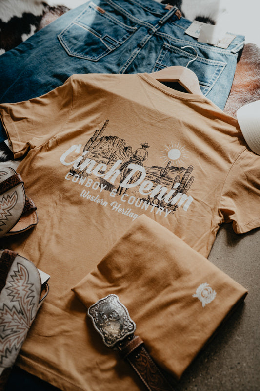 'Country Cowboy' Gold Men's T-Shirt by CINCH