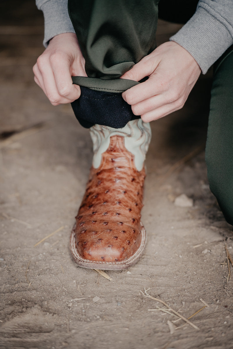 Cowgirl Tuff Fleece Lined OLIVE GREEN Microfiber Winter Pants