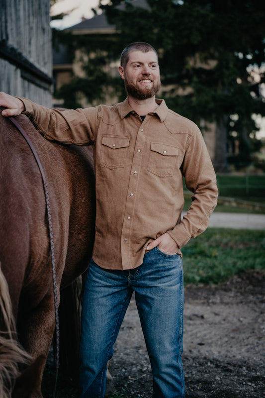 Men's Ariat Khaki Shirt Jacket (1 XXL ONLY)