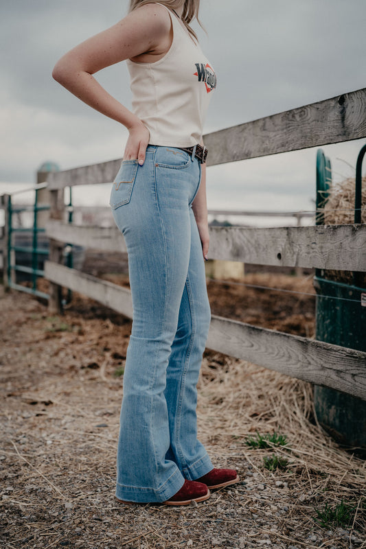 Jennifer High Rise Flare Jean by Kimes Ranch (Light Wash)