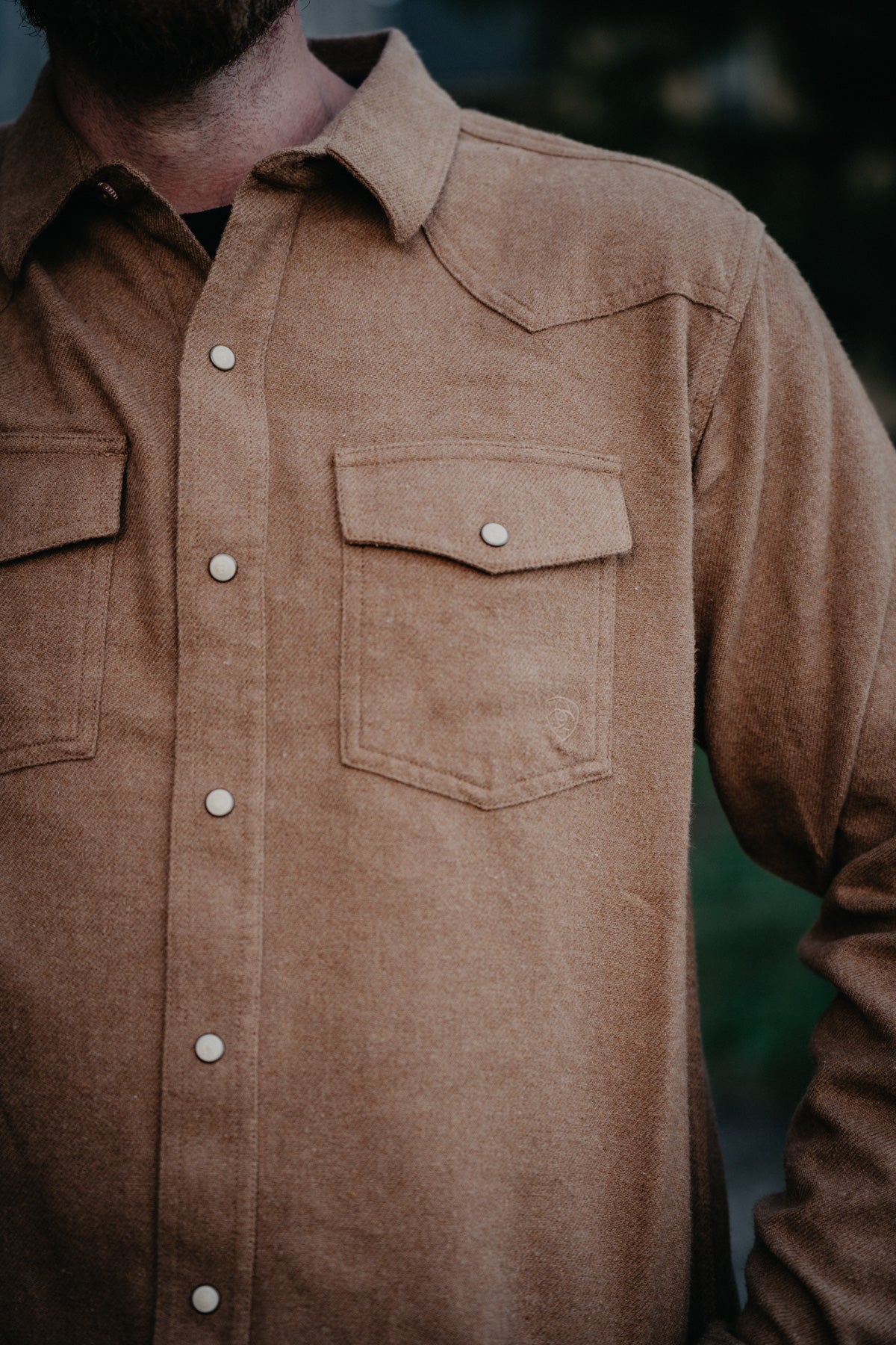 Men's Ariat Khaki Shirt Jacket (1 XXL ONLY)