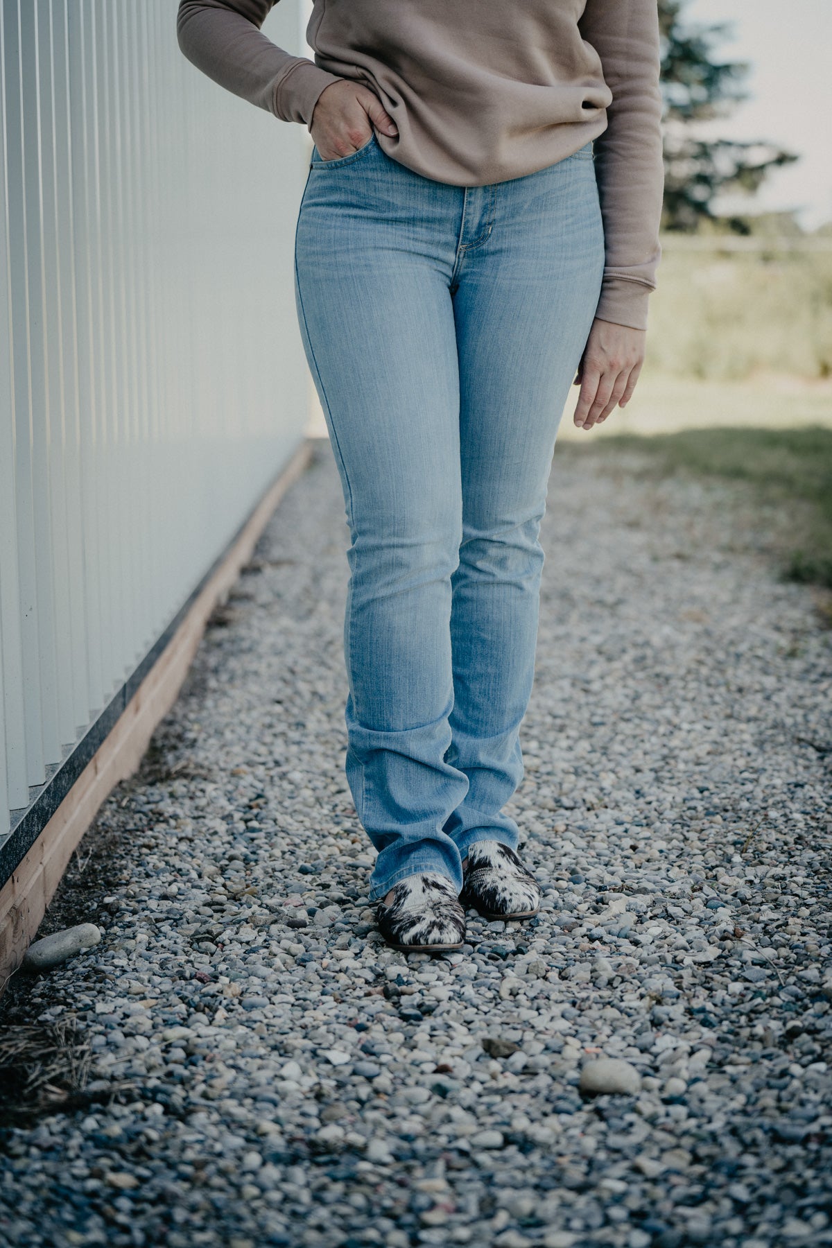 Sarah High Rise Straight Leg Jean by Kimes Ranch (Light Wash)