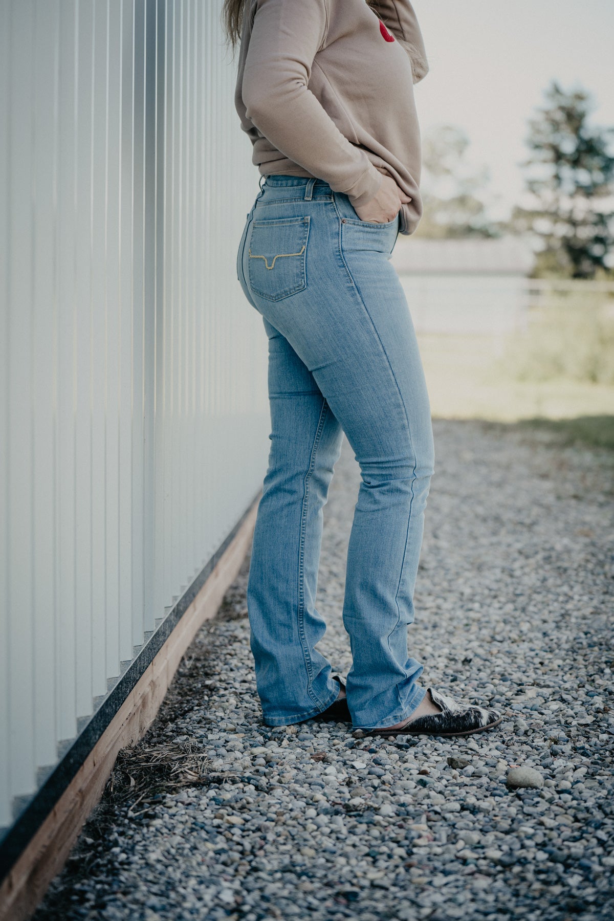 Sarah High Rise Straight Leg Jean by Kimes Ranch (Light Wash)