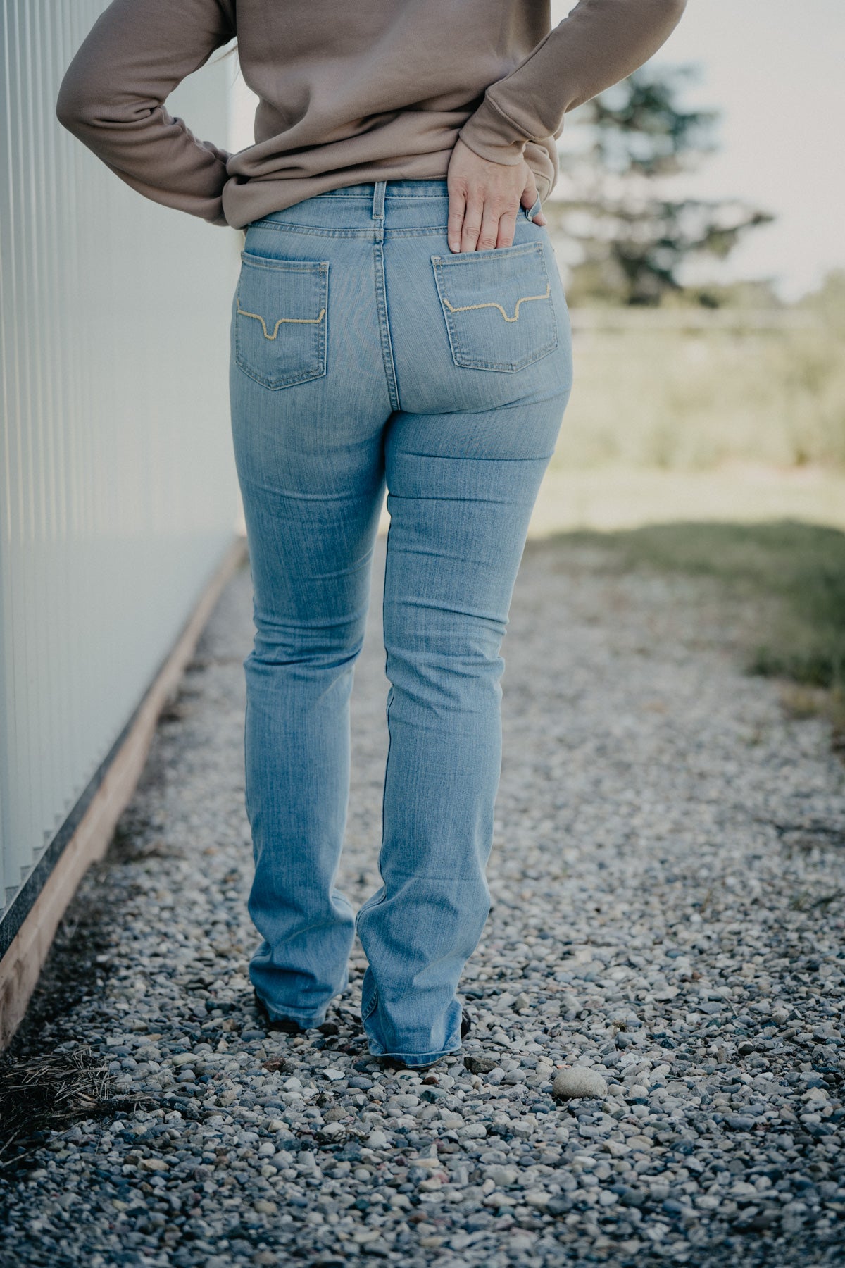 Sarah High Rise Straight Leg Jean by Kimes Ranch (Light Wash)