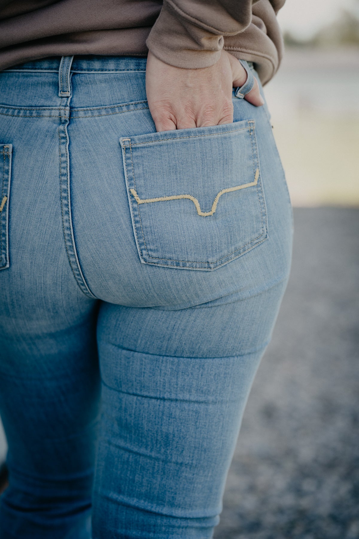 Sarah High Rise Straight Leg Jean by Kimes Ranch (Light Wash)