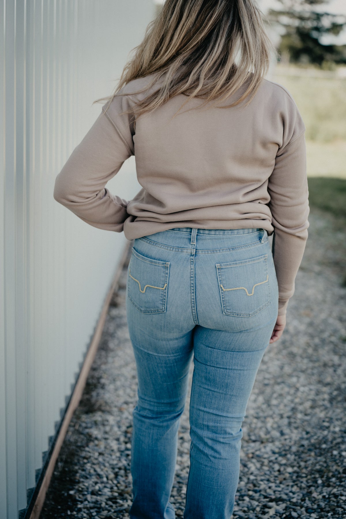 Sarah High Rise Straight Leg Jean by Kimes Ranch (Light Wash)