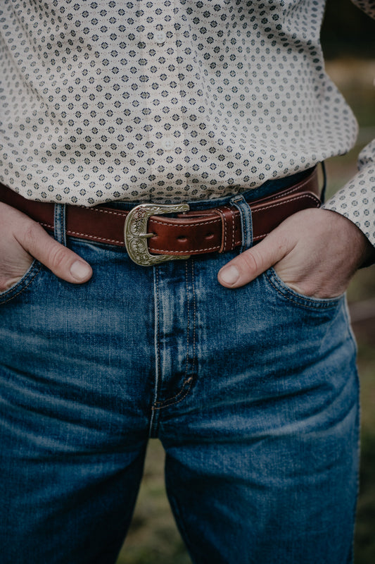 Men's Solid Heavy Duty Belt (Sizes 34-46)