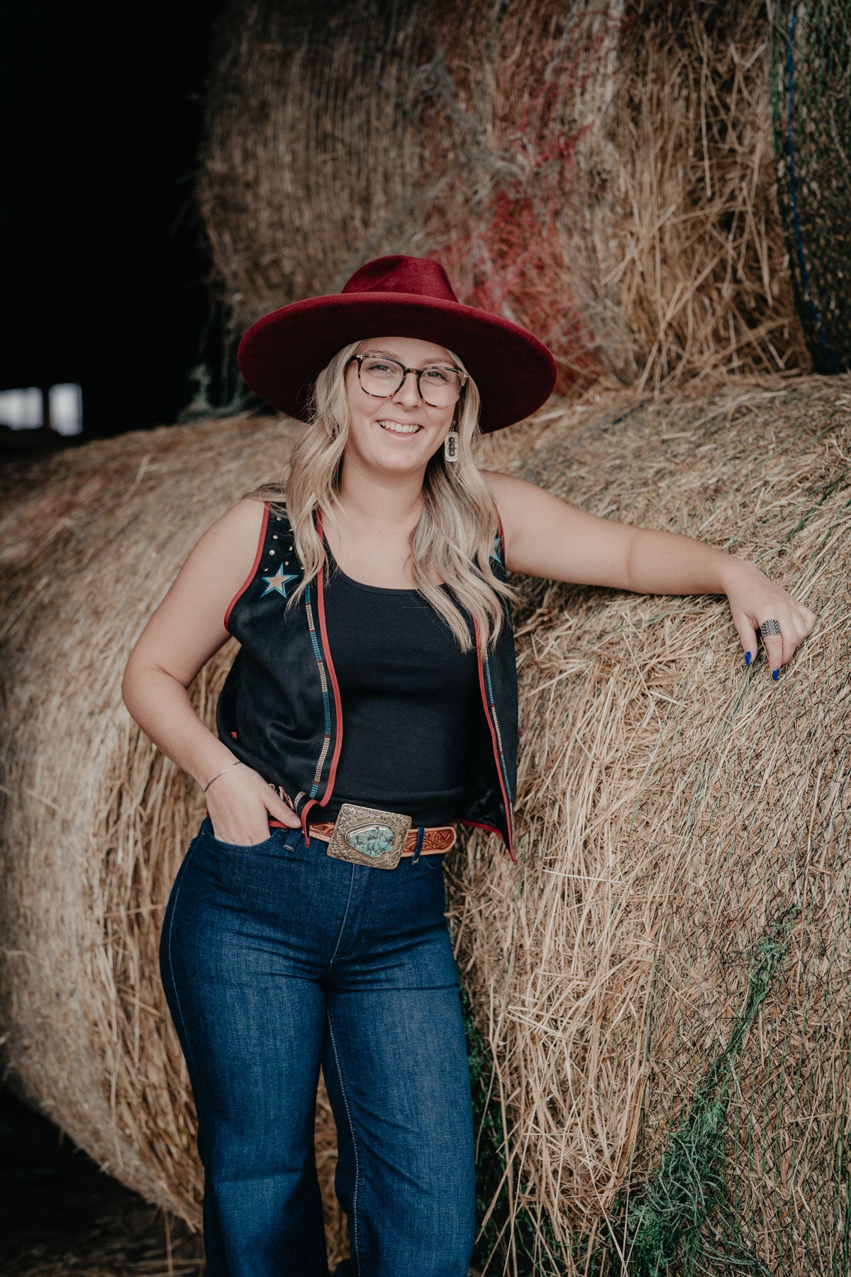 'Echo' Black Studded Vest (XS-XXL)