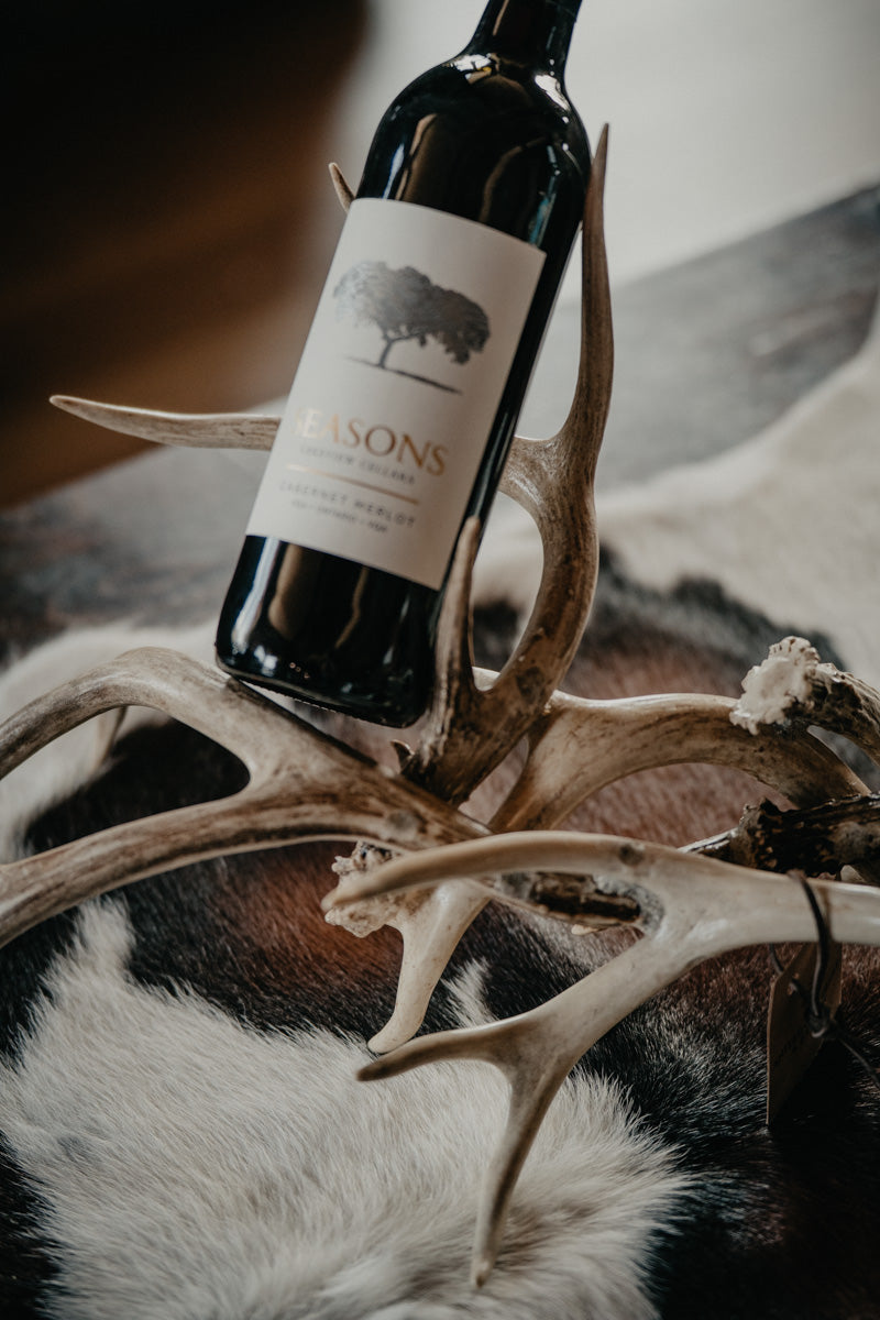 #84 Authentic Deer 2 Bottle Antler Wine Rack