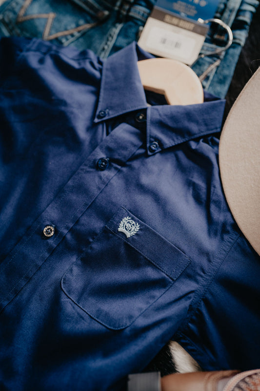 'Nate' Boy's CINCH Navy Button Down (XS-XXL)
