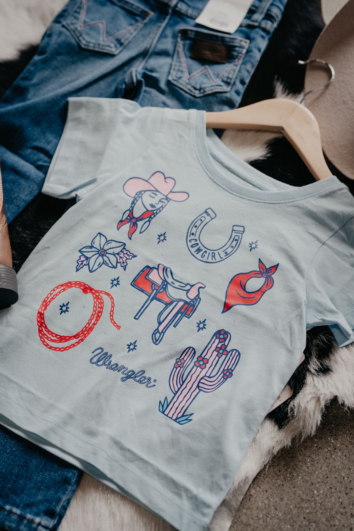 'Western Icons' Girl's Wrangler T-Shirt (XS-XL)