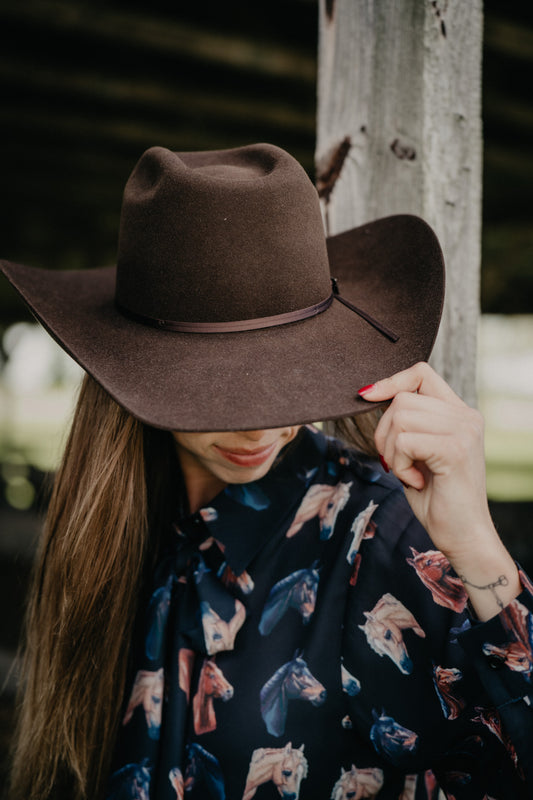 'CJ Barton' Resistol 5X Felt Chocolate Cowboy Hat