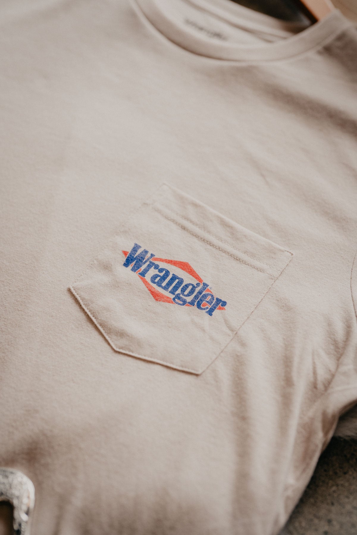 'Tanner' Men's Wrangler Graphic Tan Pocket T-shirt (S-XXL)