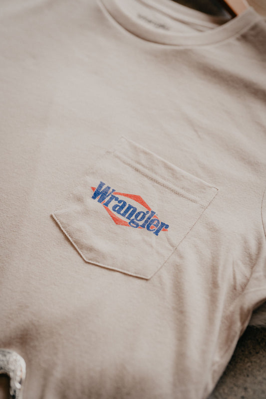 'Tanner' Men's Wrangler Graphic Tan Pocket T-shirt (S-XXL)