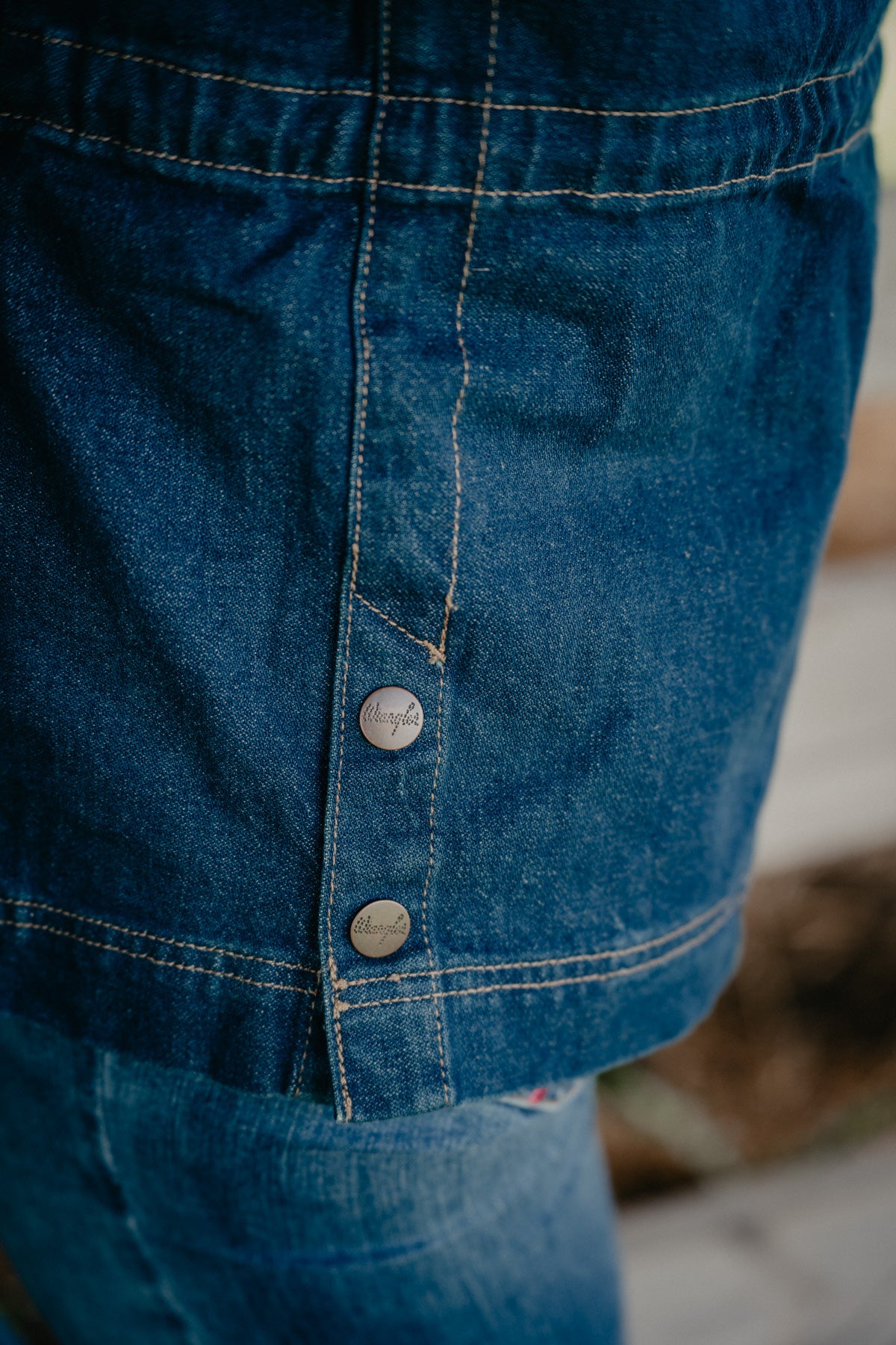 'Daisy Mae' Wrangler Denim Barn Jacket in Dark Wash