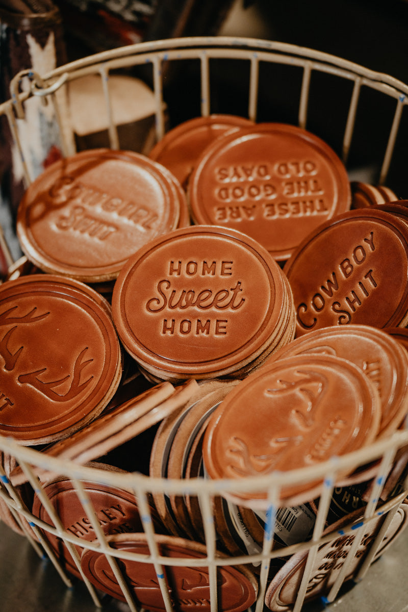 Leather Coasters (Various Styles/ Sold in Singles)