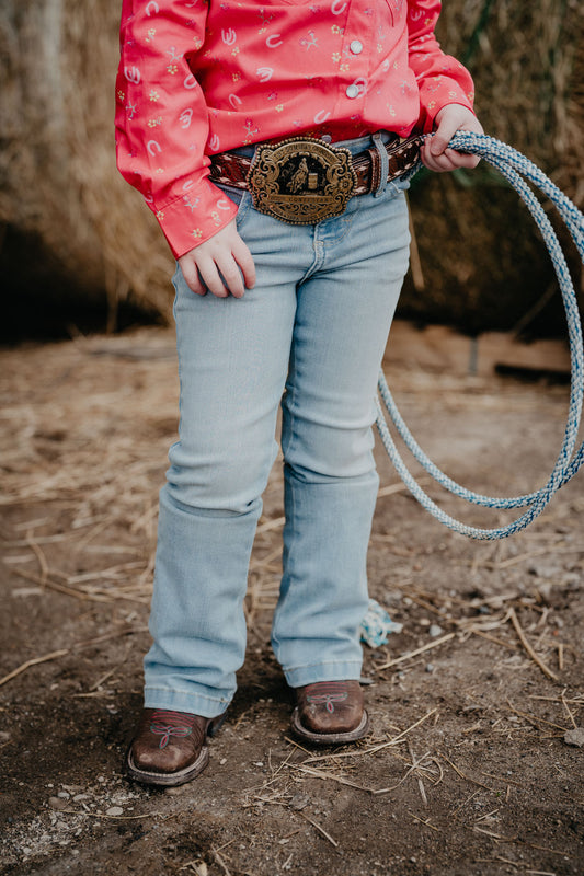 'Harmon' Wrangler Girl's Bespoke Bootcut Jean (Sizes 4-16/ Slim & Regular)