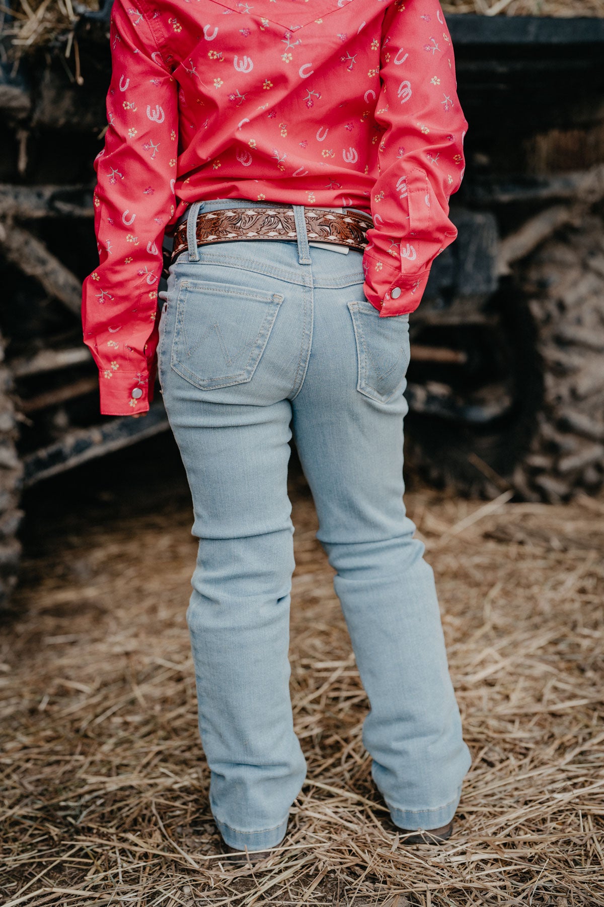 'Harmon' Wrangler Girl's Bespoke Bootcut Jean (Sizes 4-16/ Slim & Regular)