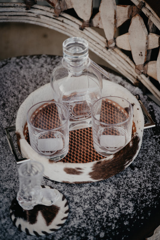 Horseshoe Etched Glass Decanter