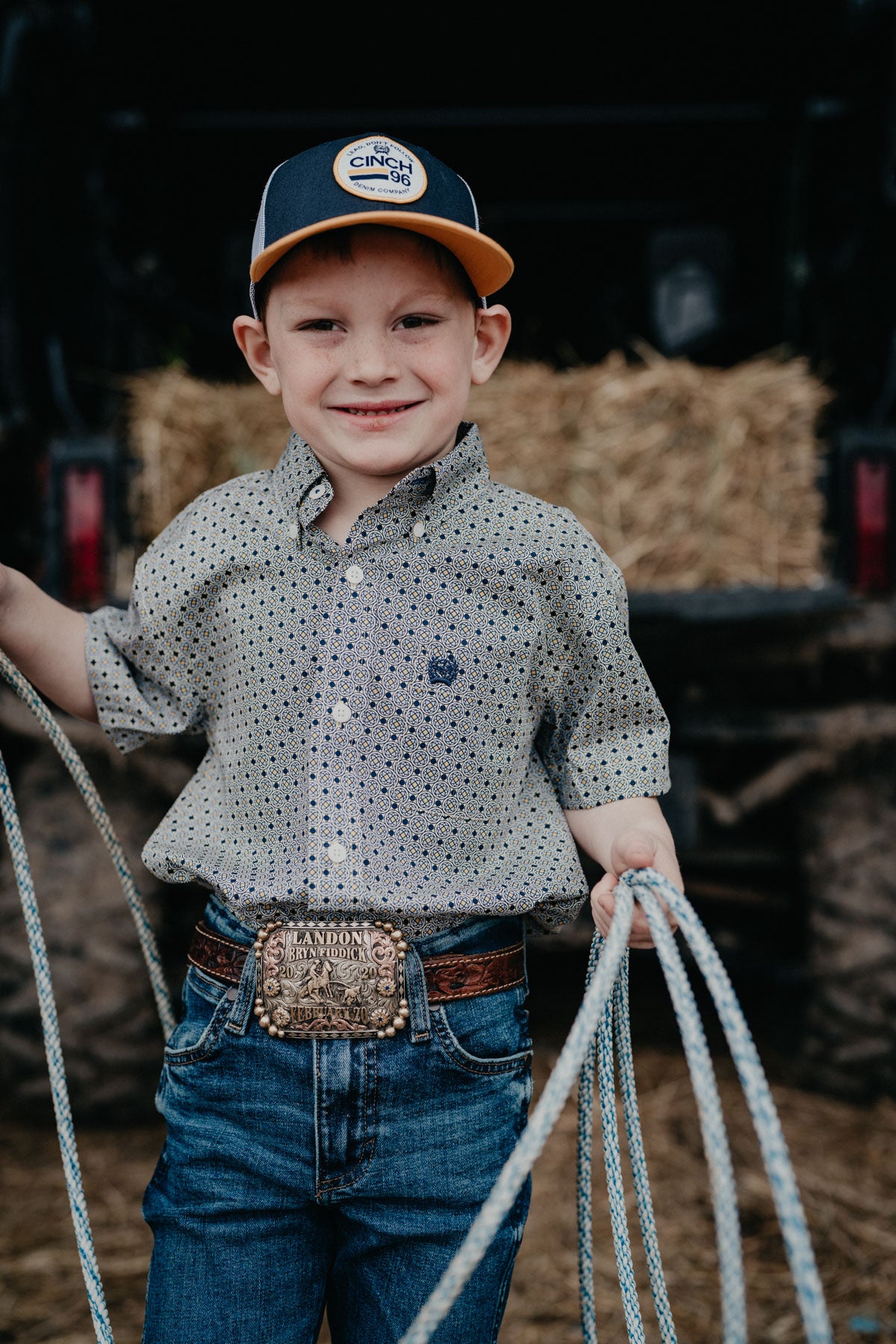 'Charley' Boy's CINCH Short Sleeve Button Down (S-XXL)