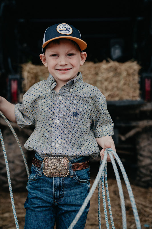 'Charley' Boy's CINCH Short Sleeve Button Down (S-XXL)