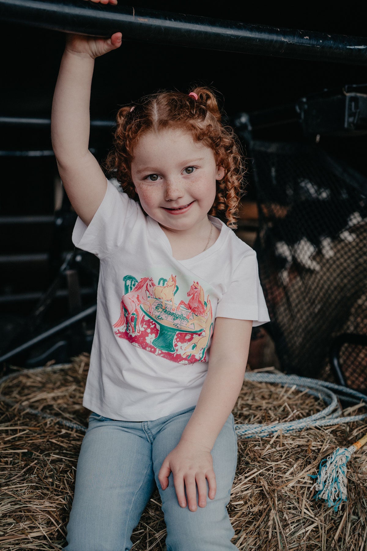 'Horse Party' Girl's Wrangler T-Shirt (XS-L)